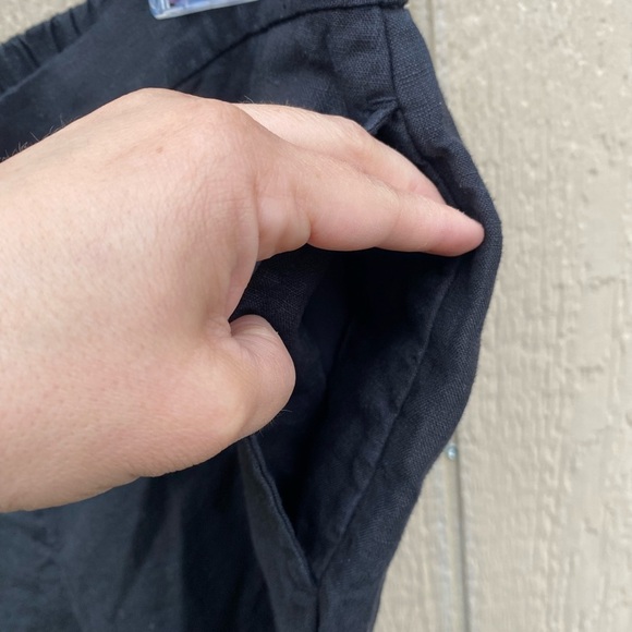 Chicos Linen Embroidered Crop Pull On Pants Chico’s 2/US 12 - Picture 8 of 11